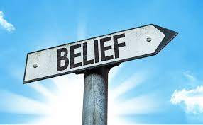 belief road sign