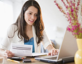 woman in front of laptop