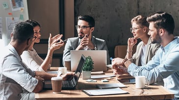 a team of experts in a meeting