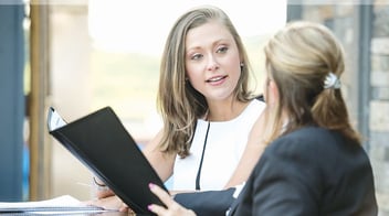 woman mentoring a client