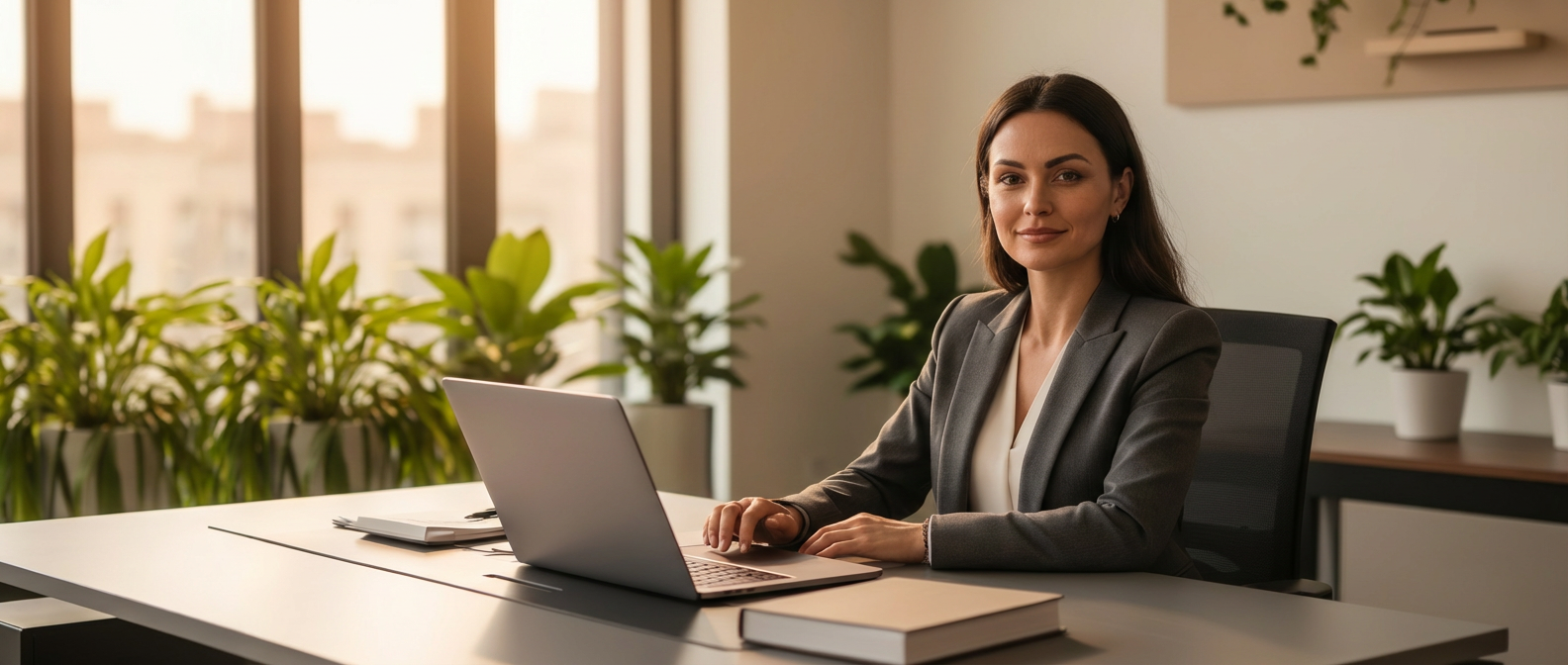 Professional bookkeeper in modern office